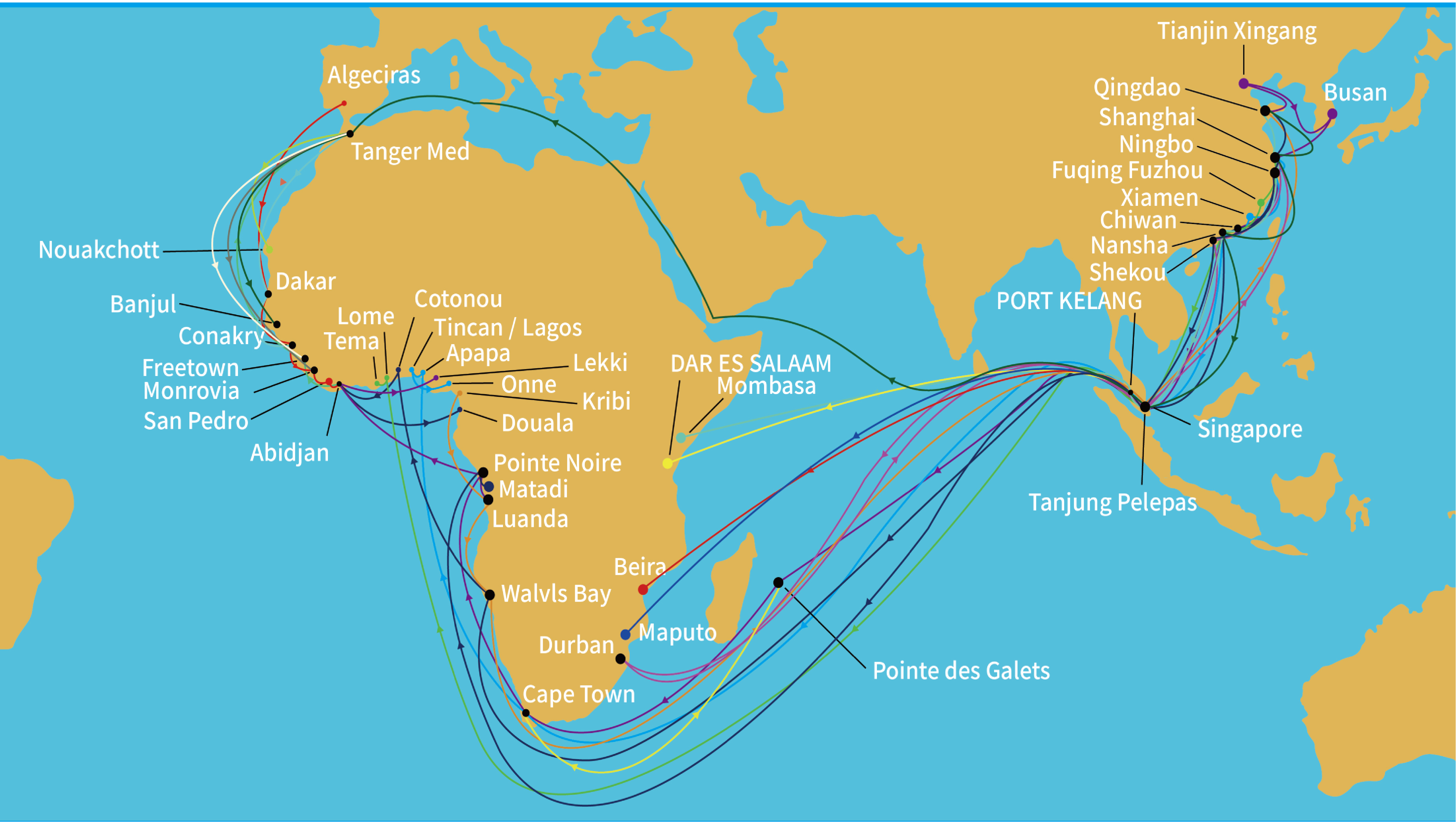 2026. aasta Hiina-Aafrika mereveohindade indeks v5 | 46 pordid FCL/LCL/Break Bulk Q3